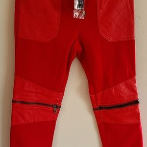 Bare Fox 2 In One Red Pant Size Large
